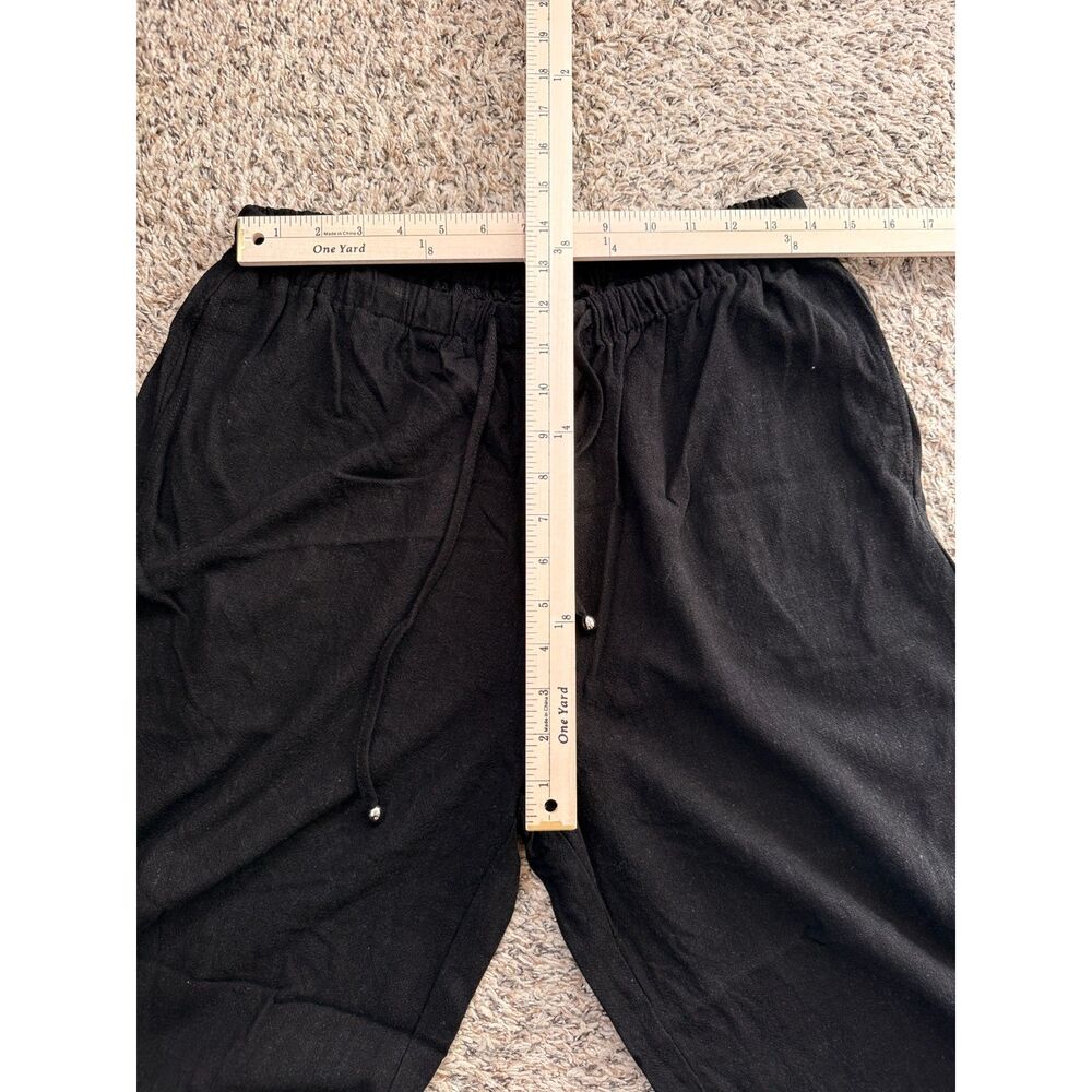 LILLUSORY Black Linen Blend Wide Leg Pants - Size XL - Picture 10 of 10